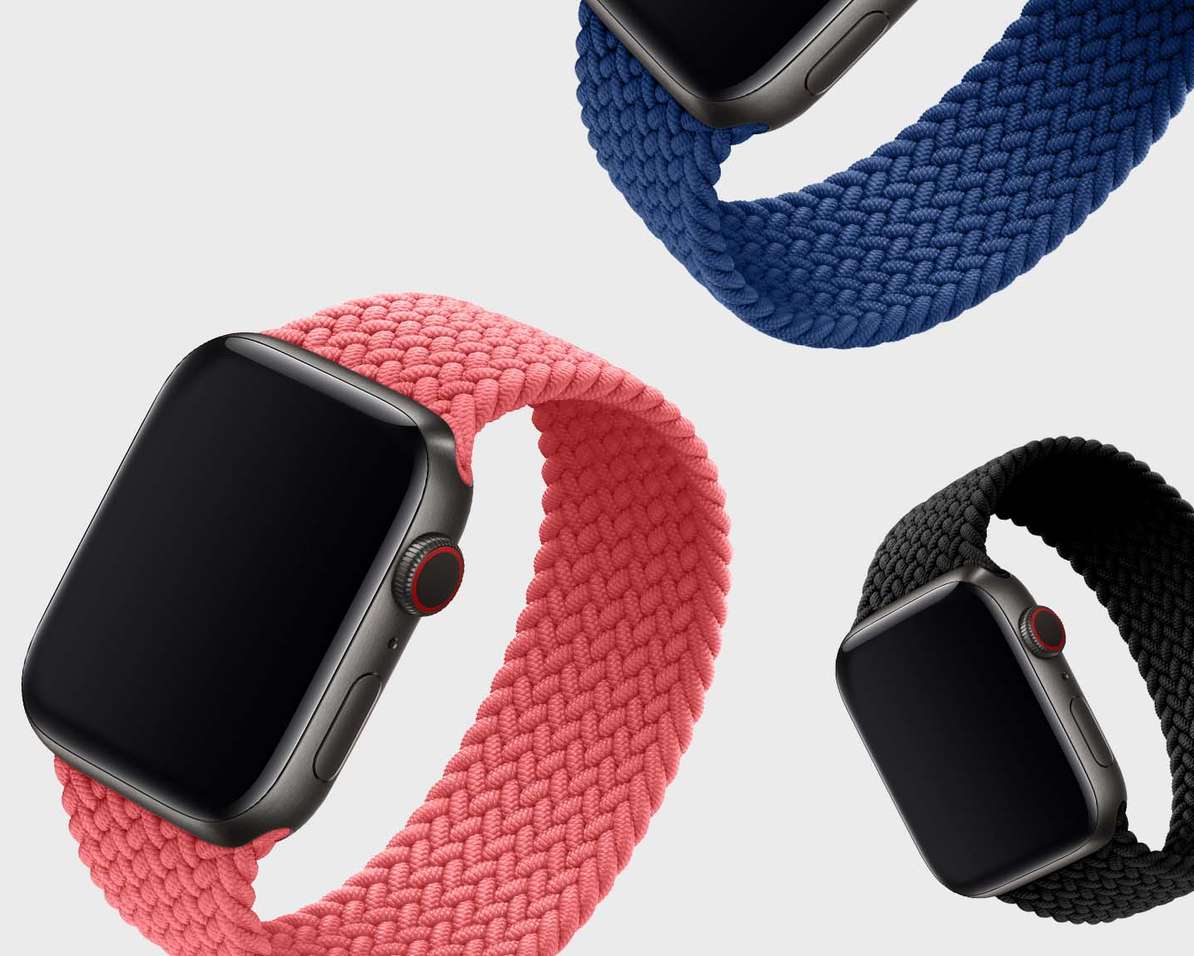 Tangerine Braided Solo Loop Apple Watch Band