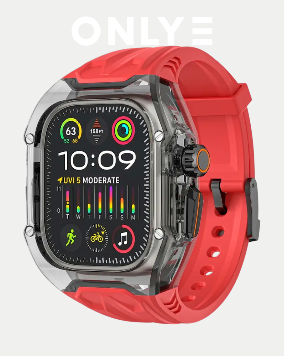 Red ONLYE Elite Modification for Apple Watch