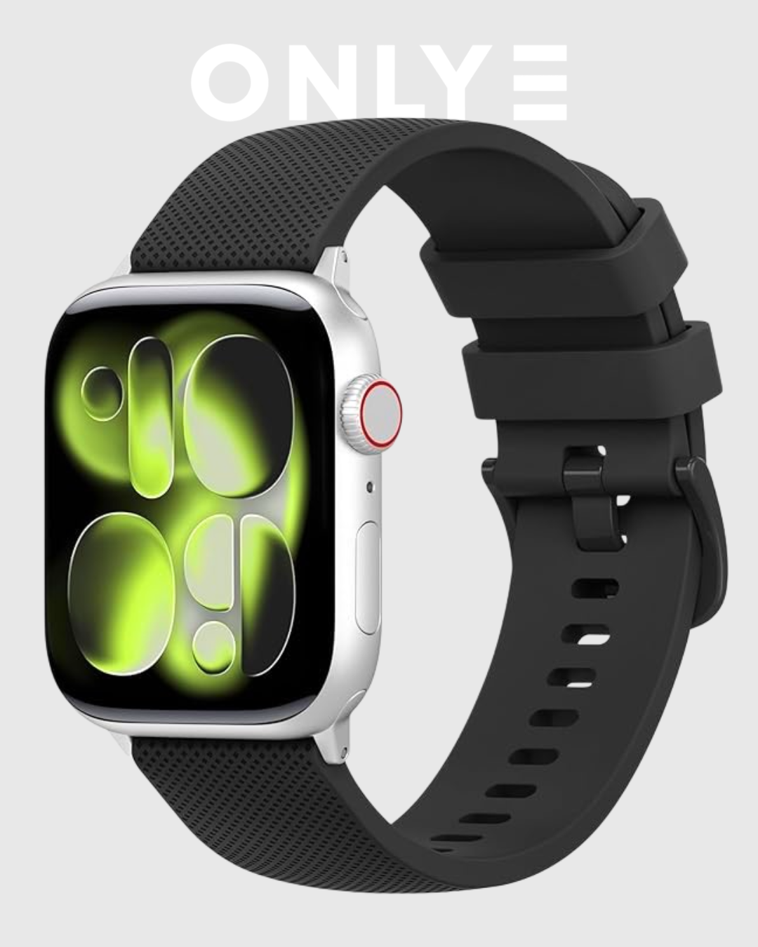 Black Soft Silicone Strap Apple Watch Band