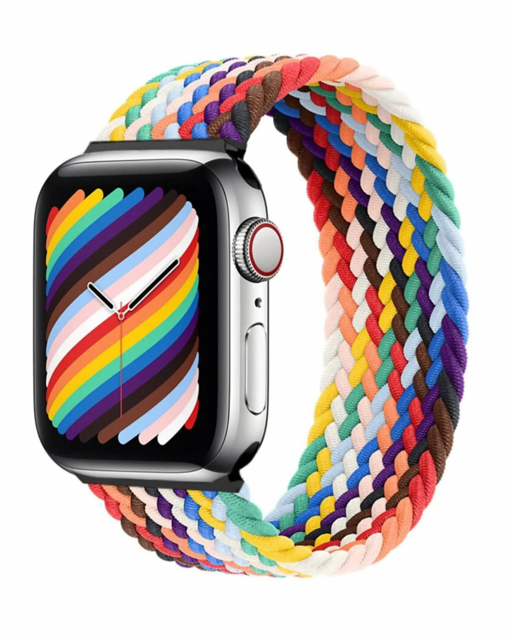 Rainbow Braided Solo Loop Apple Watch Band