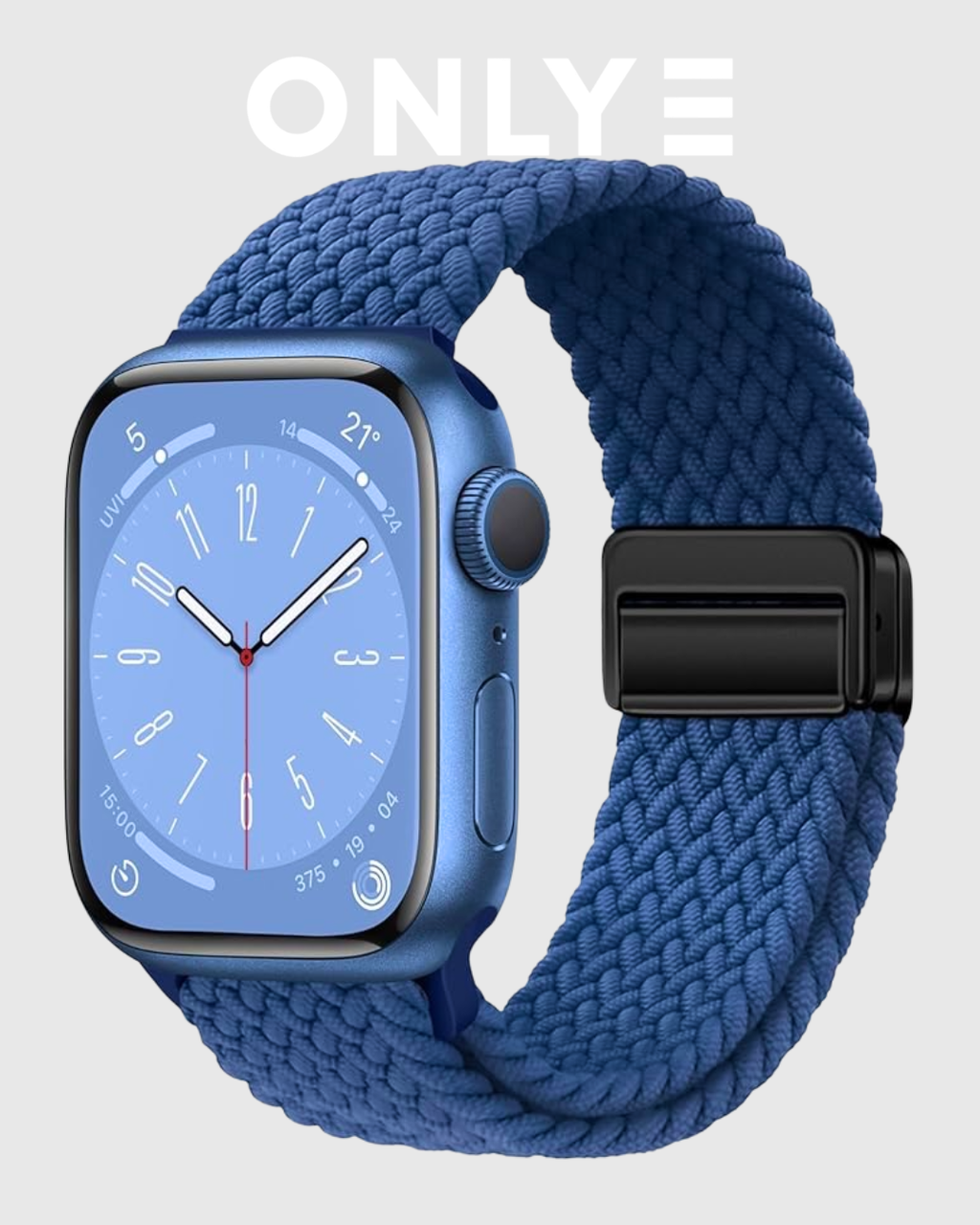 Atlantic Blue Braided Solo Loop Apple Watch Band