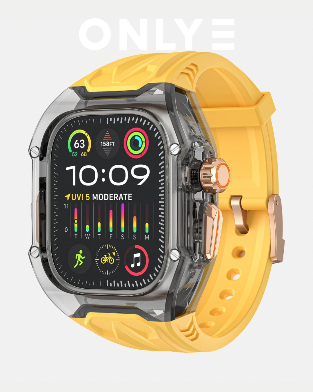 Yellow ONLYE Elite Modification for Apple Watch