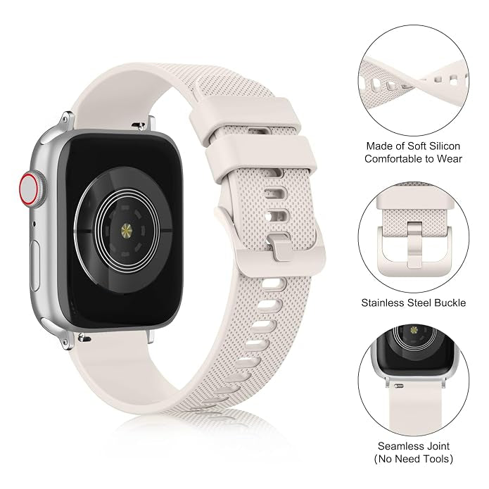 Starlight Soft Silicone Strap Apple Watch Band