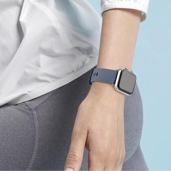 Blue Grey Soft Silicone Strap Apple Watch Band