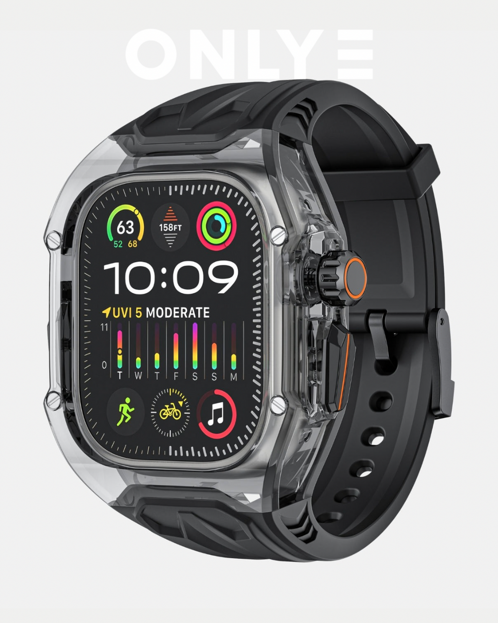 Black ONLYE Elite Modification for Apple Watch