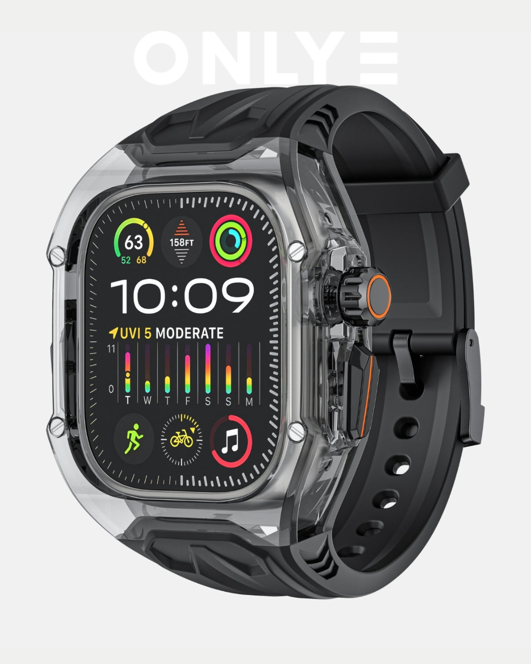Black ONLYE Elite Modification for Apple Watch
