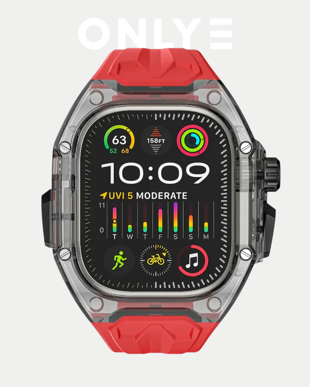 Red ONLYE Elite Modification for Apple Watch