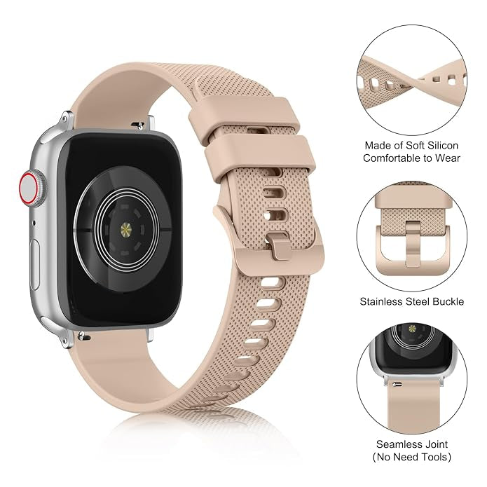 Milk Tea Soft Silicone Strap Apple Watch Band