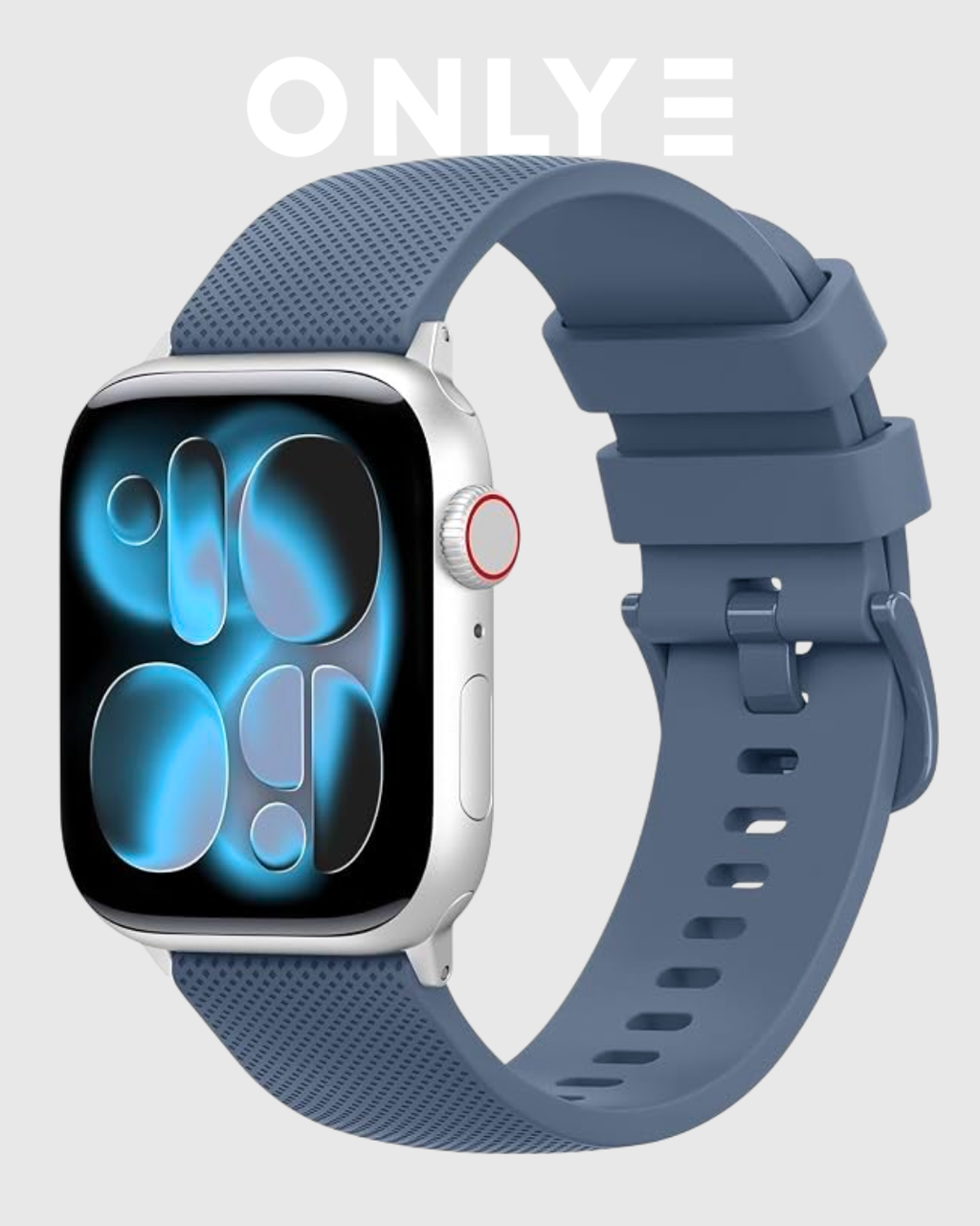 Blue Grey Soft Silicone Strap Apple Watch Band
