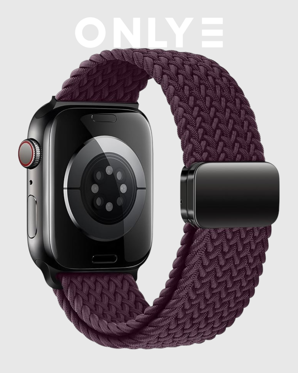 Cherry Red Braided Solo Loop Apple Watch Band