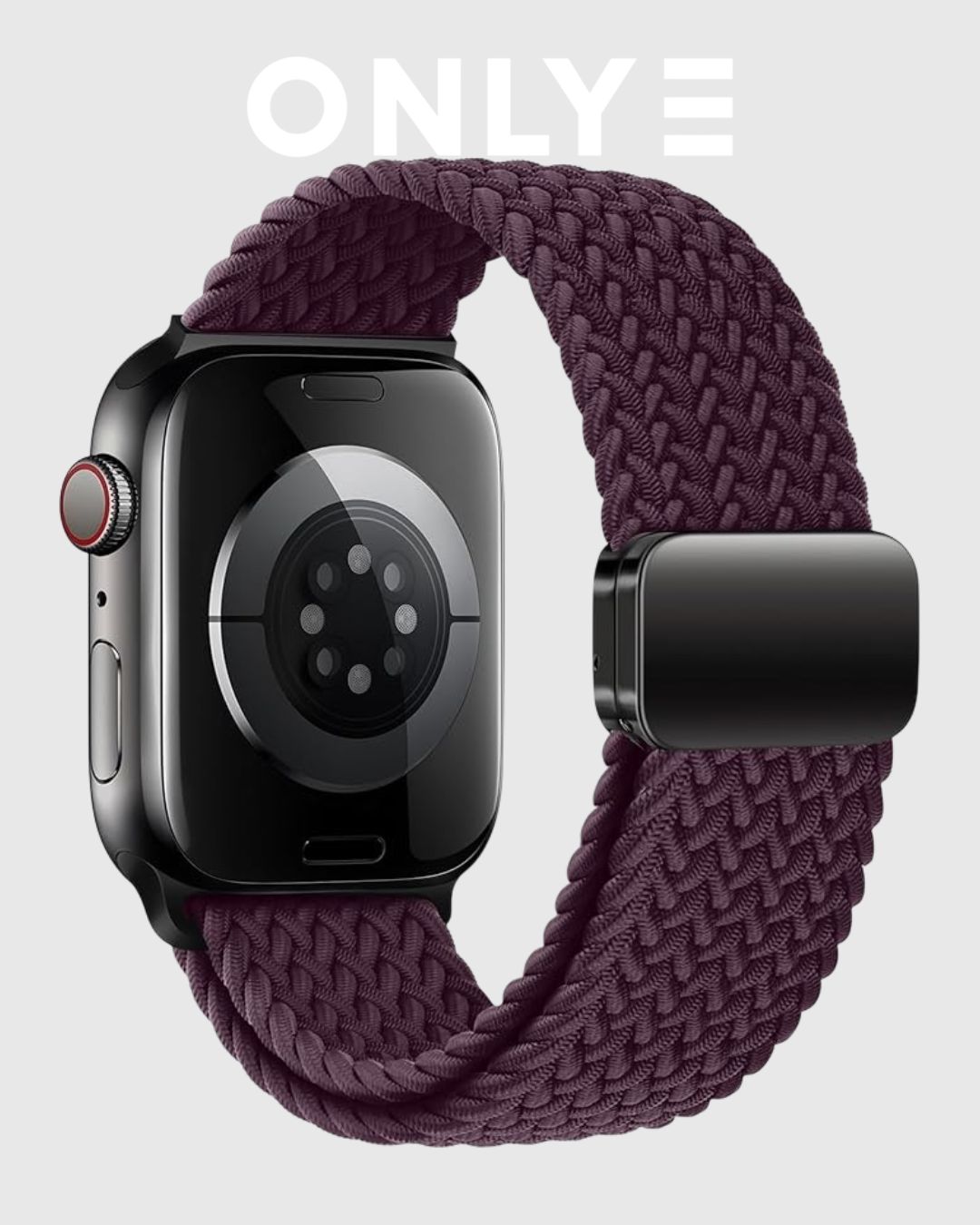 Cherry Red Braided Solo Loop Apple Watch Band