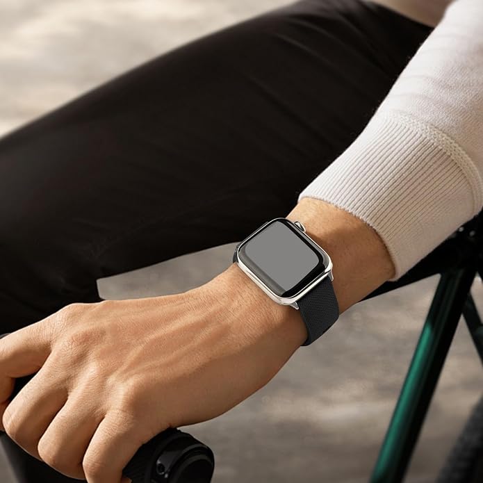 Black Soft Silicone Strap Apple Watch Band