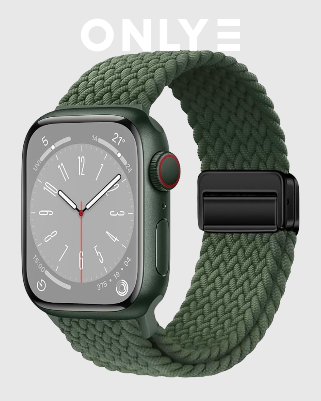 Green Braided Solo Loop Apple Watch Band