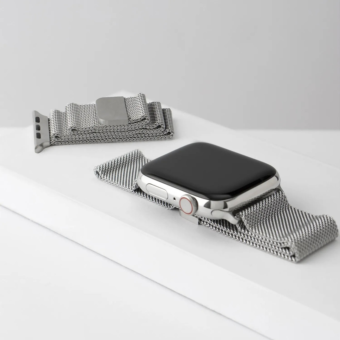 Silver | Steel Milanese Loop Apple Watch Band