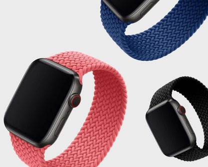 Tangerine Braided Solo Loop Apple Watch Band