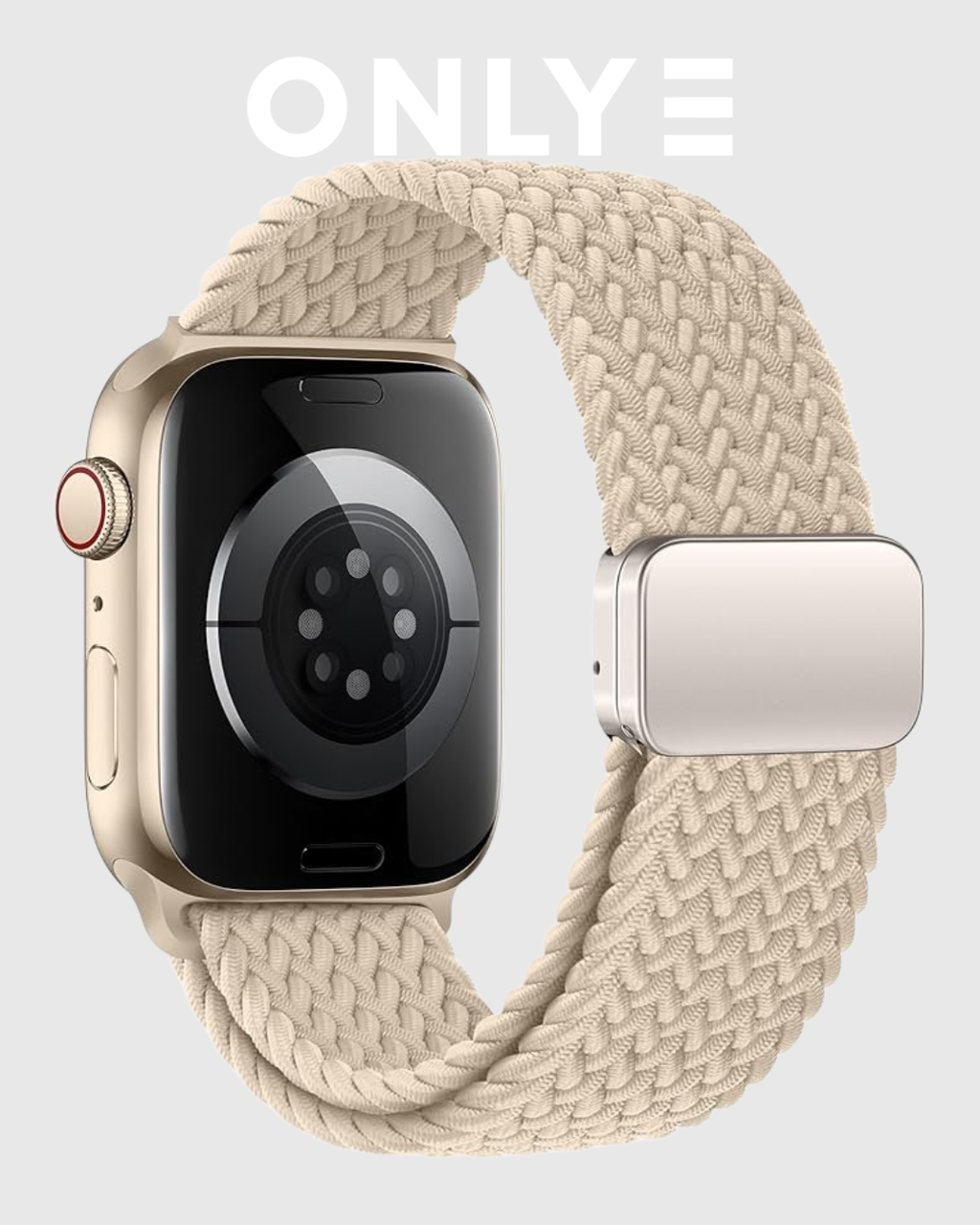Beige Braided Solo Loop Apple Watch Band