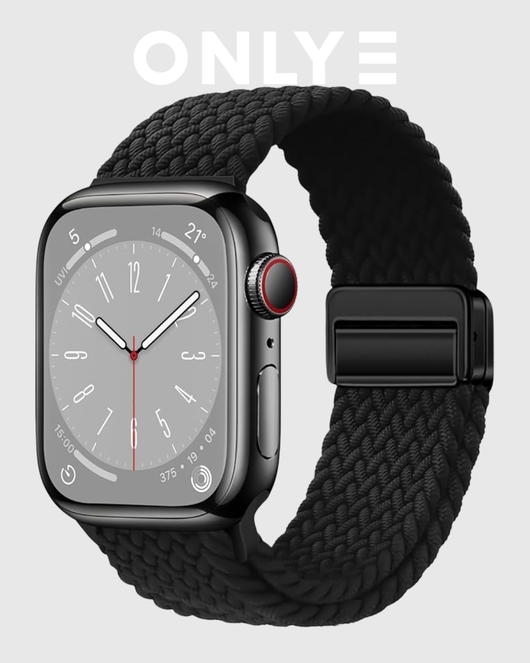 Black Braided Solo Loop Apple Watch Band