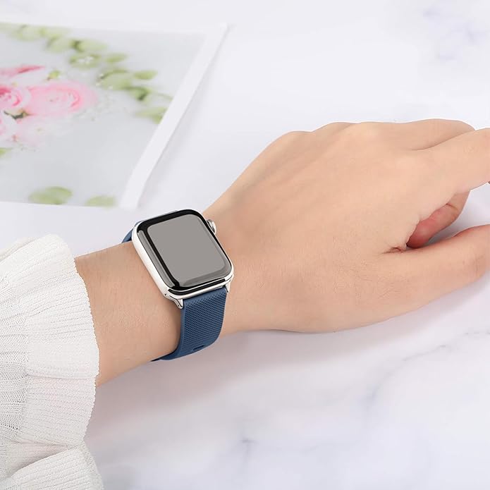Navy Blue Soft Silicone Strap Apple Watch Band