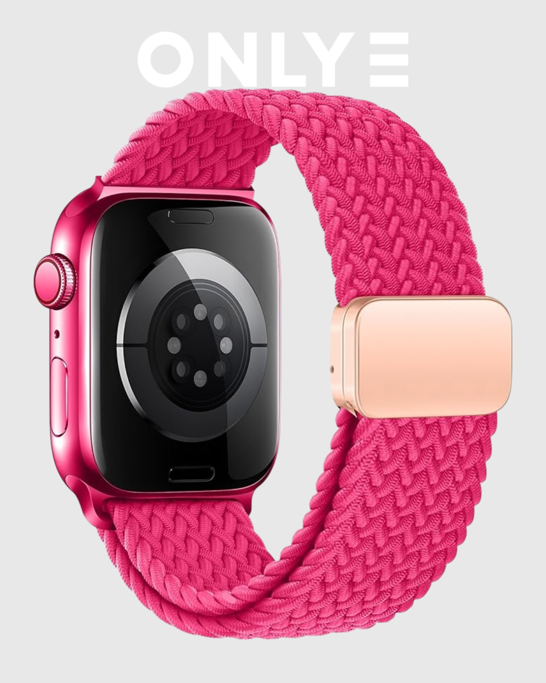 Raspberry Braided Solo Loop Apple Watch Band